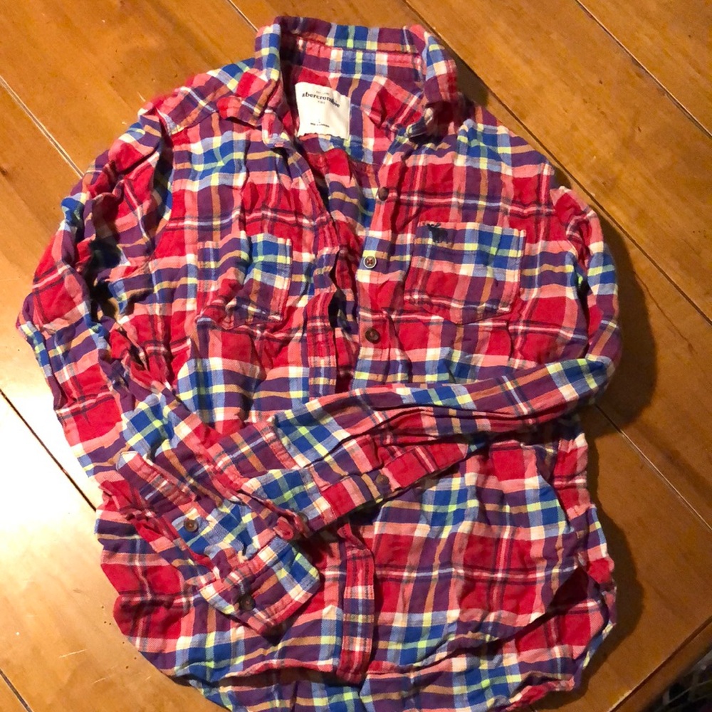 American Eagle Outfitters Red Plaid Men's Shirt